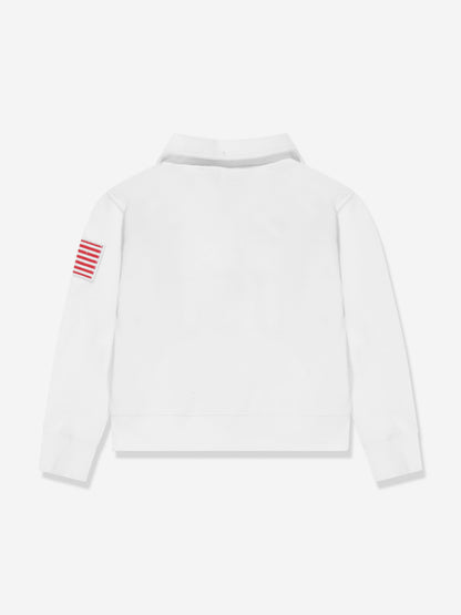 Ralph Lauren 女童美国款半拉链运动衫（白色）