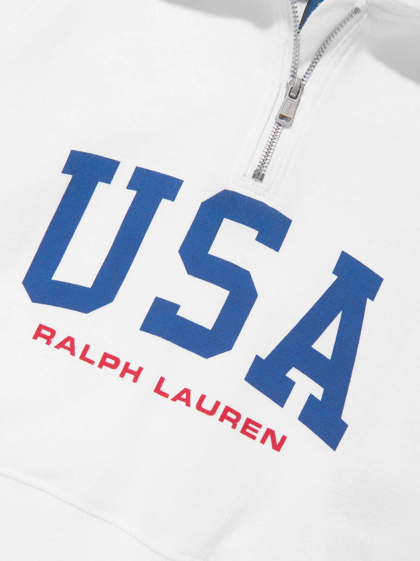 Ralph Lauren 女童美国款半拉链运动衫（白色）
