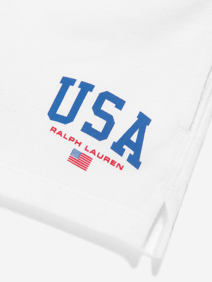 Ralph Lauren 女童美国短裤（白色）