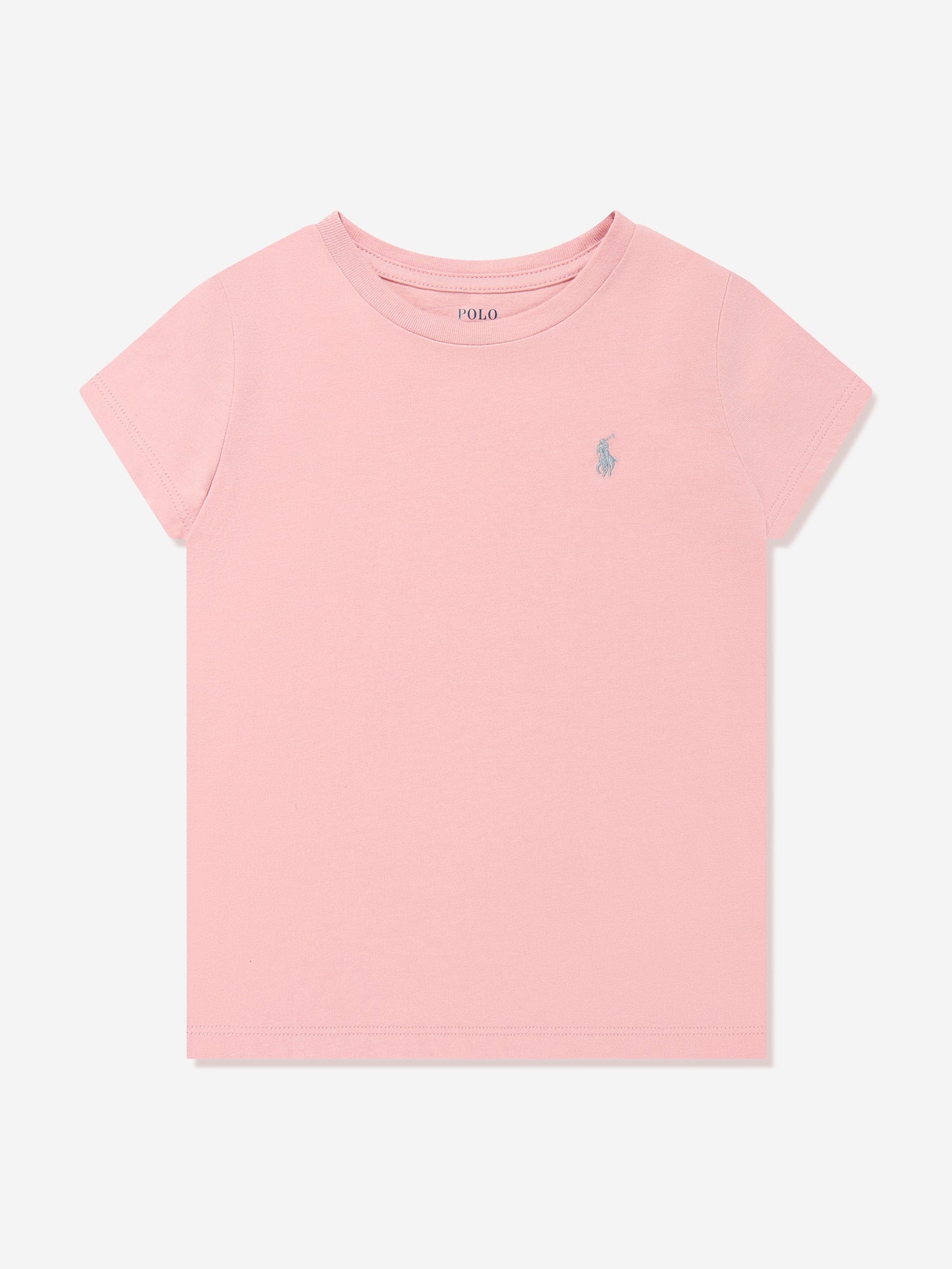 Ralph Lauren 女童粉色徽标 T 恤