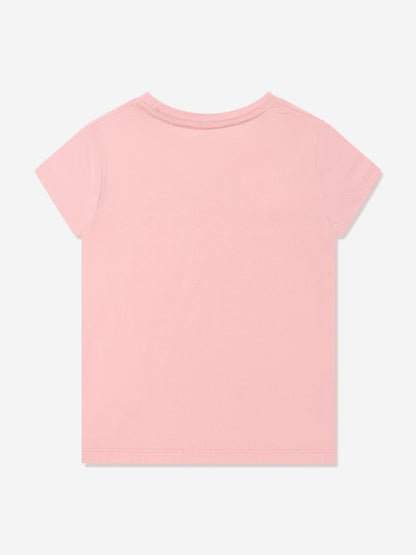 Ralph Lauren 女童粉色徽标 T 恤