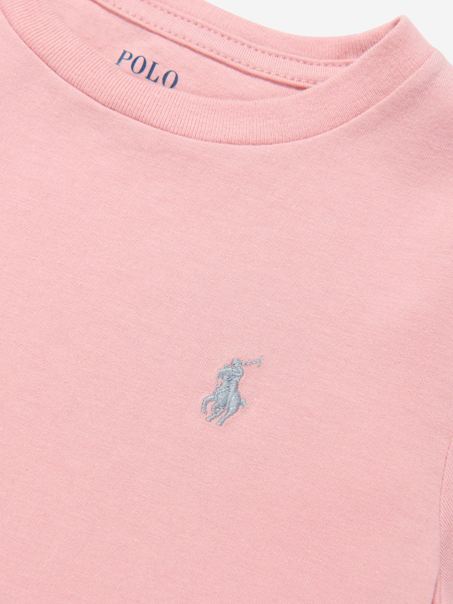 Ralph Lauren 女童粉色徽标 T 恤