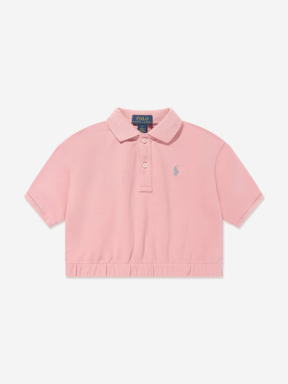 Ralph Lauren 女童粉色 Polo 衫