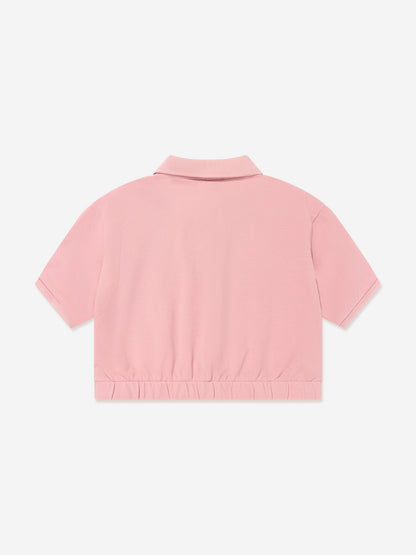 Ralph Lauren 女童粉色 Polo 衫