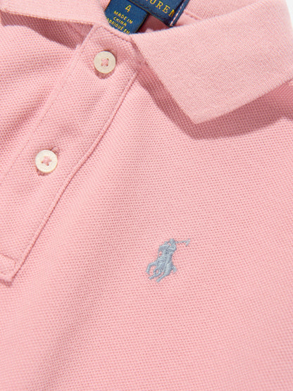 Ralph Lauren 女童粉色 Polo 衫