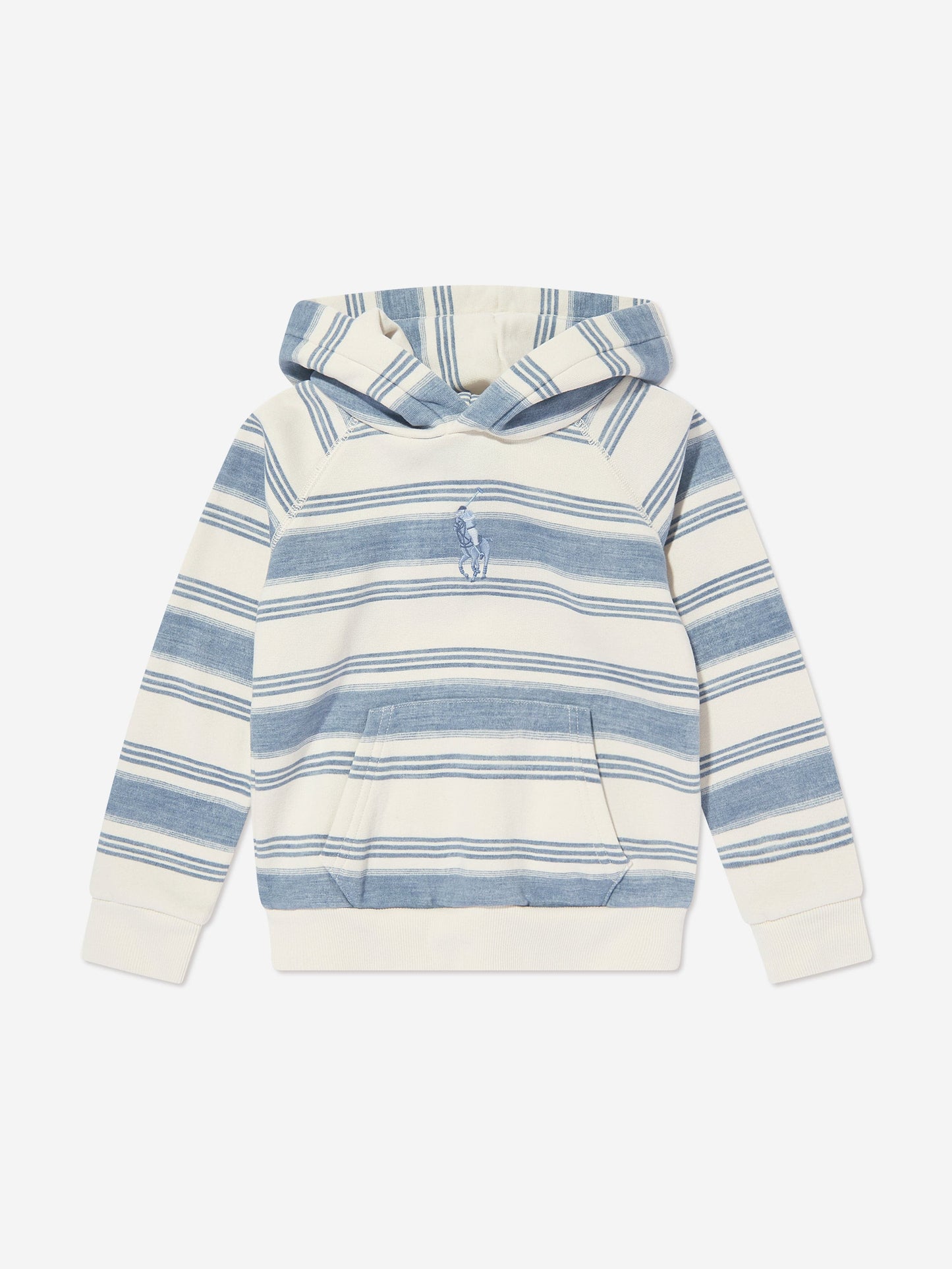 Ralph Lauren 女童蓝色条纹徽标连帽衫