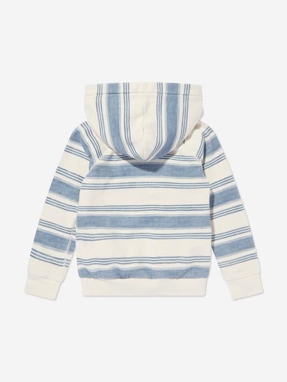 Ralph Lauren 女童蓝色条纹徽标连帽衫