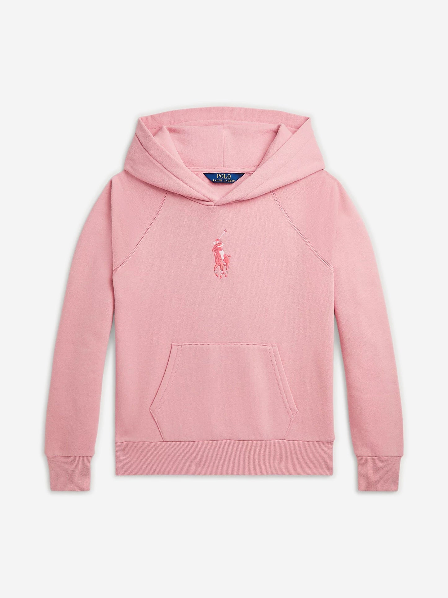 Ralph Lauren 女童粉色徽标连帽衫