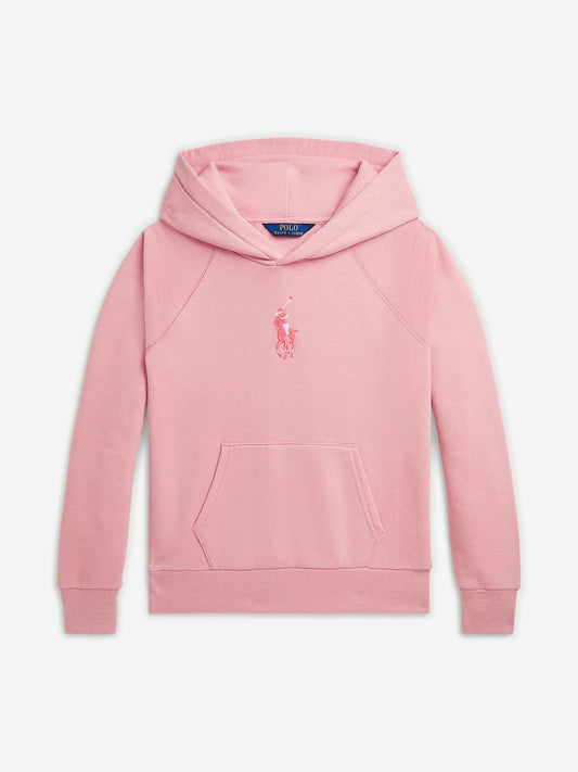 Ralph Lauren 女童粉色徽标连帽衫