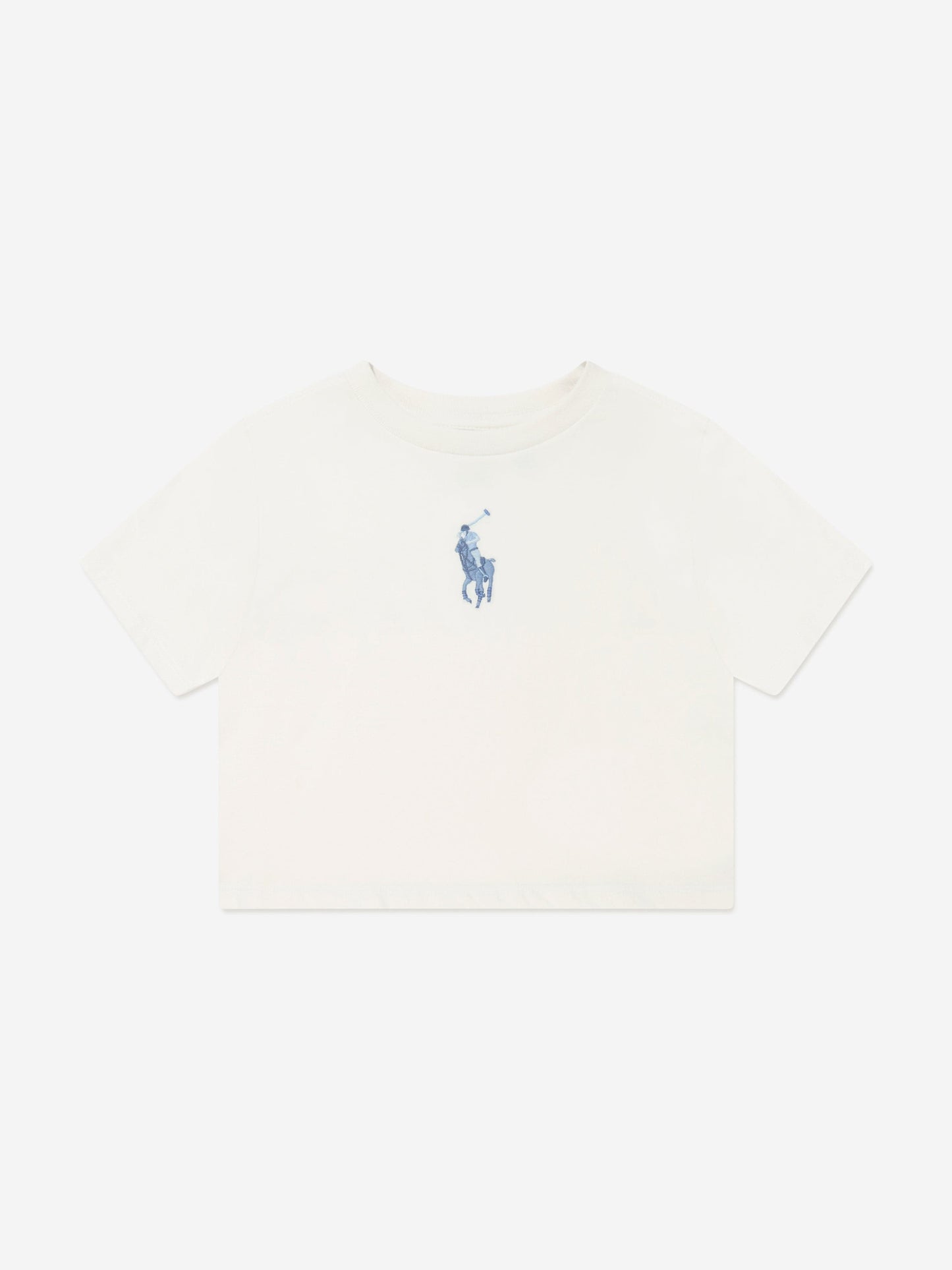 Ralph Lauren 女童白色 Big Pony 徽标 T 恤
