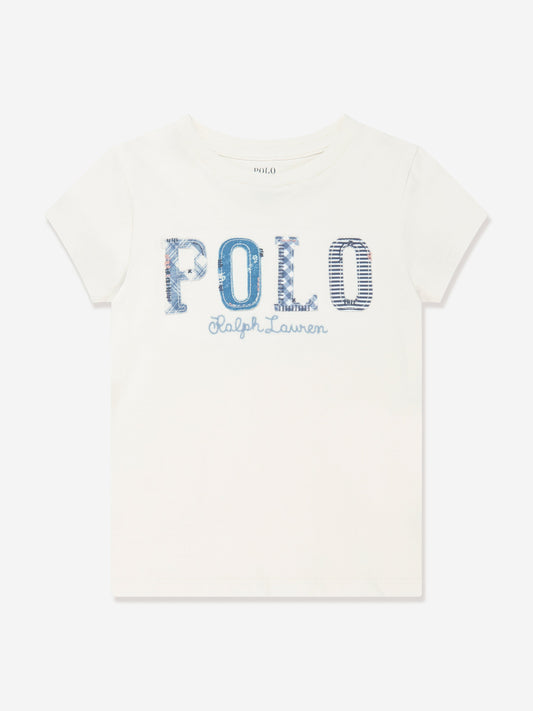 Ralph Lauren 女童白色 Polo T 恤