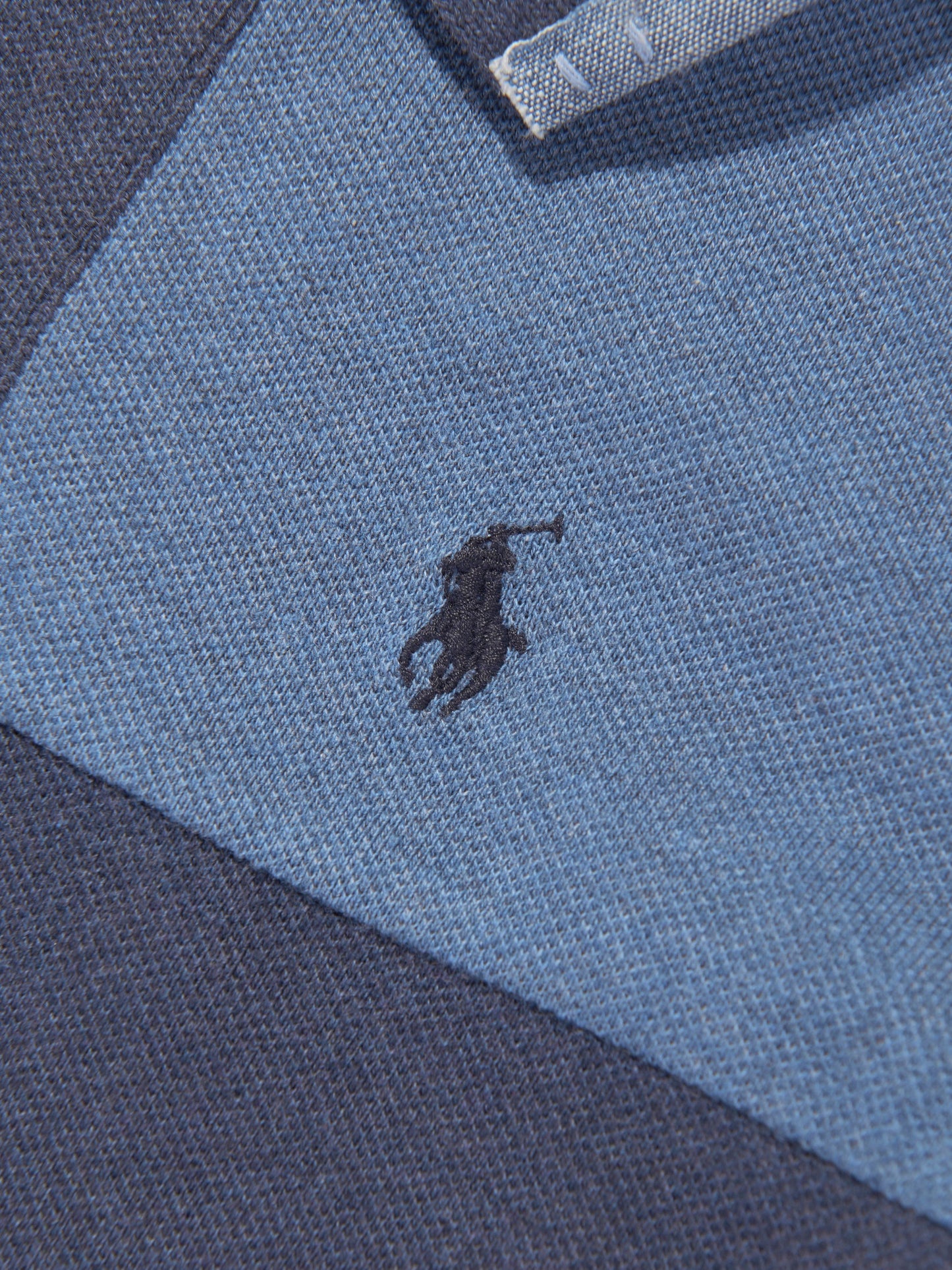 Ralph Lauren 女童蓝色拼布 Polo 连衣裙