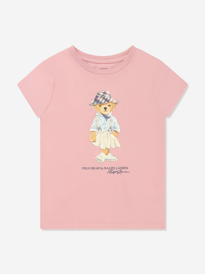 Ralph Lauren 女童粉色小熊 T 恤