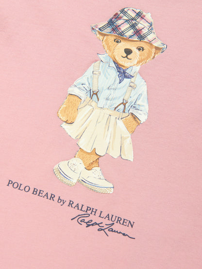 Ralph Lauren 女童粉色小熊 T 恤
