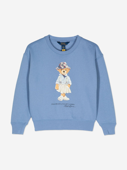 Ralph Lauren 女童蓝色小熊泡泡运动衫