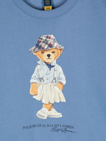 Ralph Lauren 女童蓝色小熊泡泡运动衫