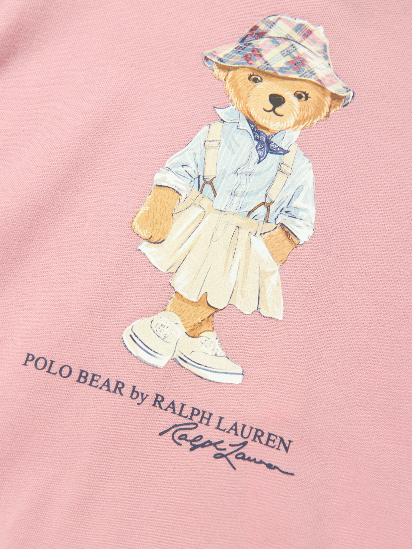 Ralph Lauren 女童粉色小熊针织连衣裙