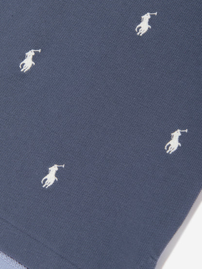 Ralph Lauren 女童蓝色徽标 Polo 衫