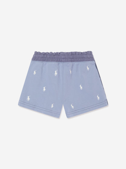 Ralph Lauren 女童蓝色徽标短裤
