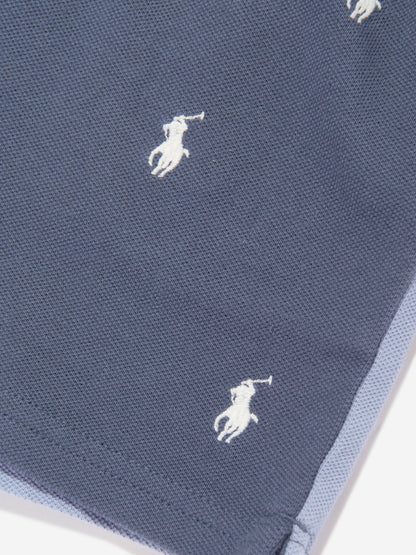 Ralph Lauren 女童蓝色徽标短裤