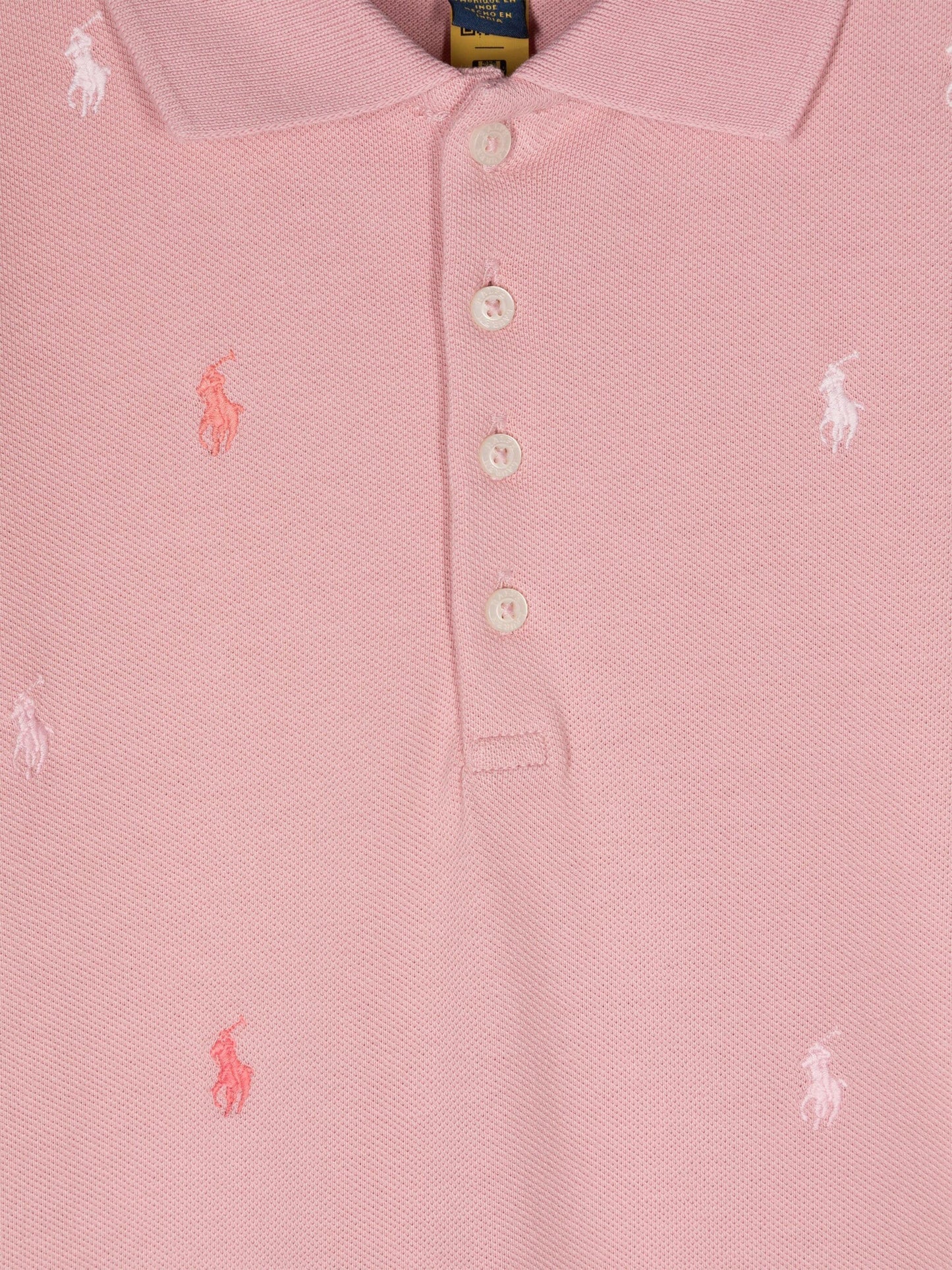 Ralph Lauren 女童粉色徽标 Polo 连衣裙