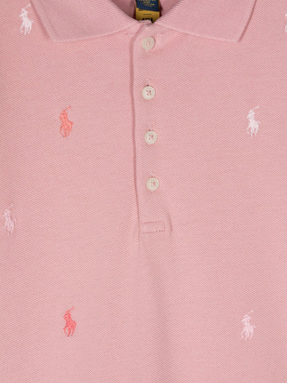 Ralph Lauren 女童粉色徽标 Polo 连衣裙