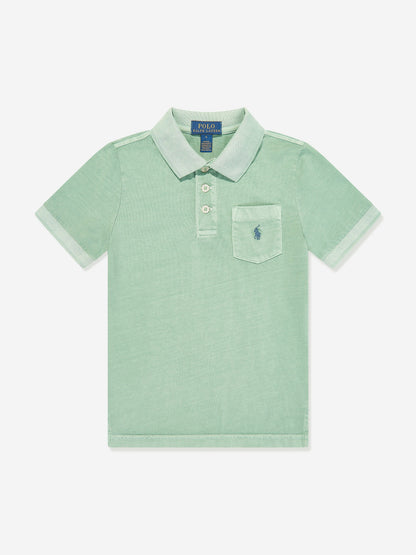Ralph Lauren 男童绿色徽标 Polo 衫