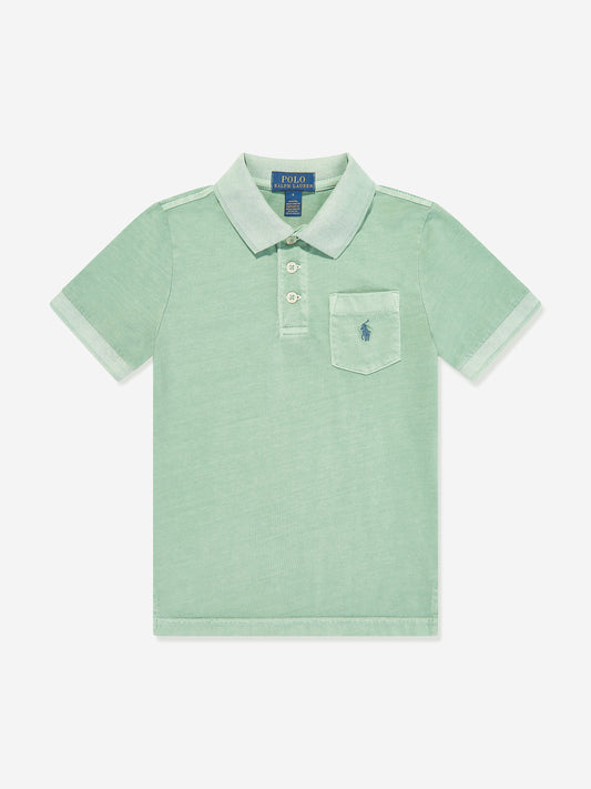 Ralph Lauren 男童绿色徽标 Polo 衫