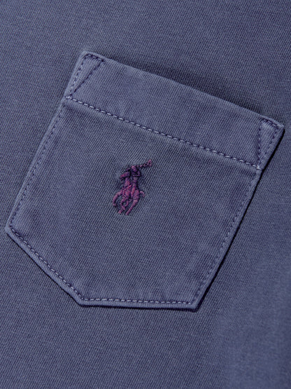 Ralph Lauren 男童蓝色口袋徽标 T 恤
