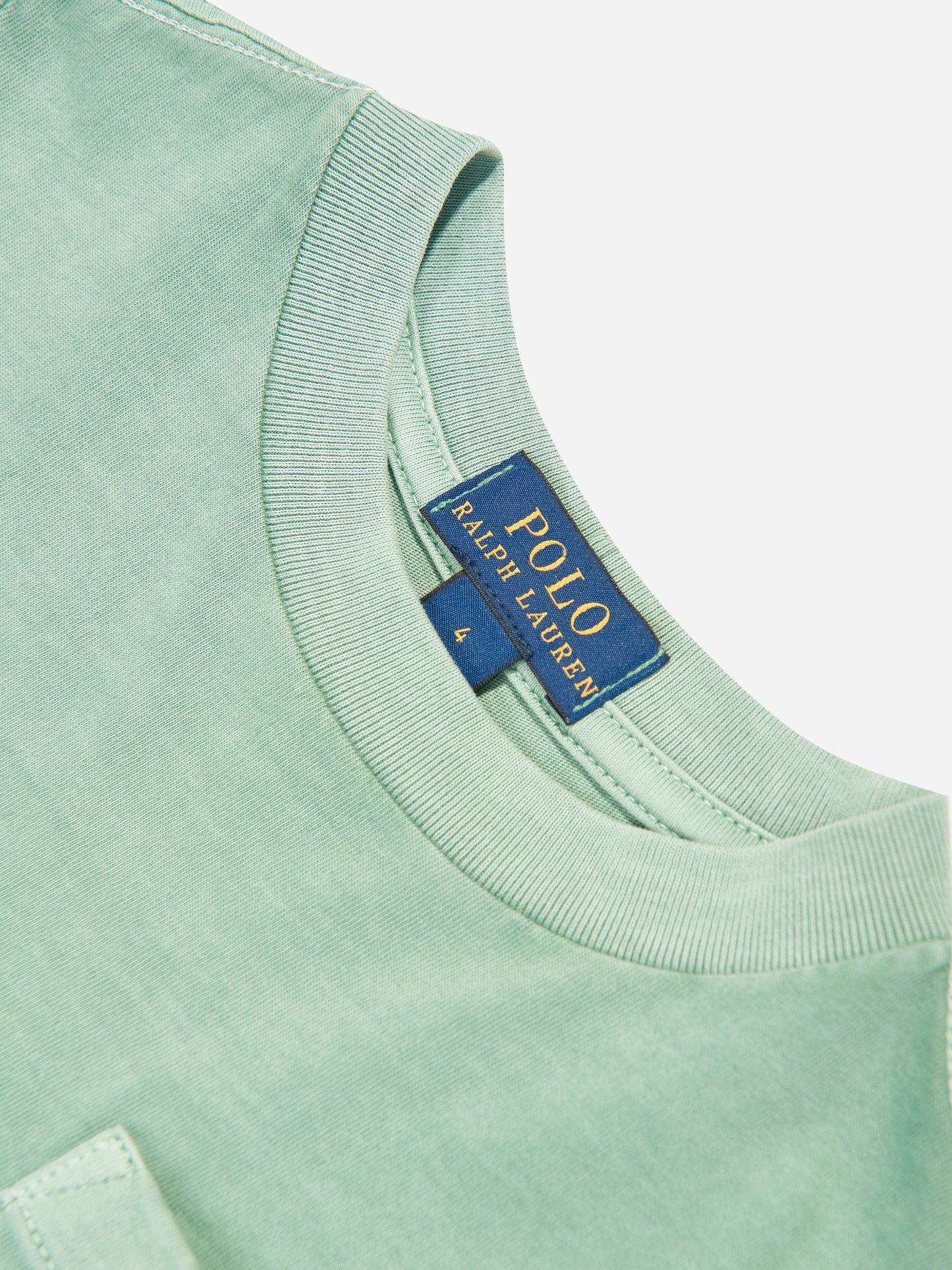 Ralph Lauren 男童绿色口袋徽标 T 恤
