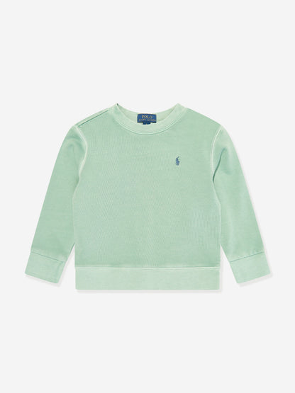 Ralph Lauren 男童绿色徽标运动衫