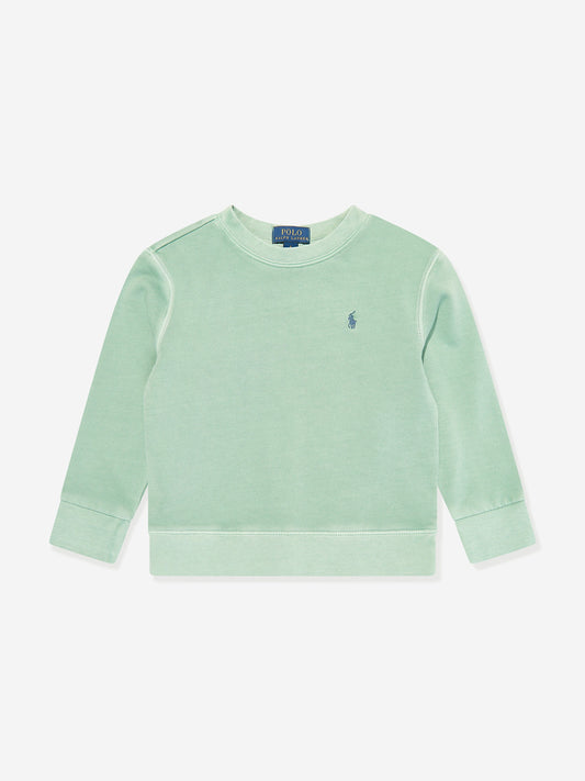Ralph Lauren 男童绿色徽标运动衫
