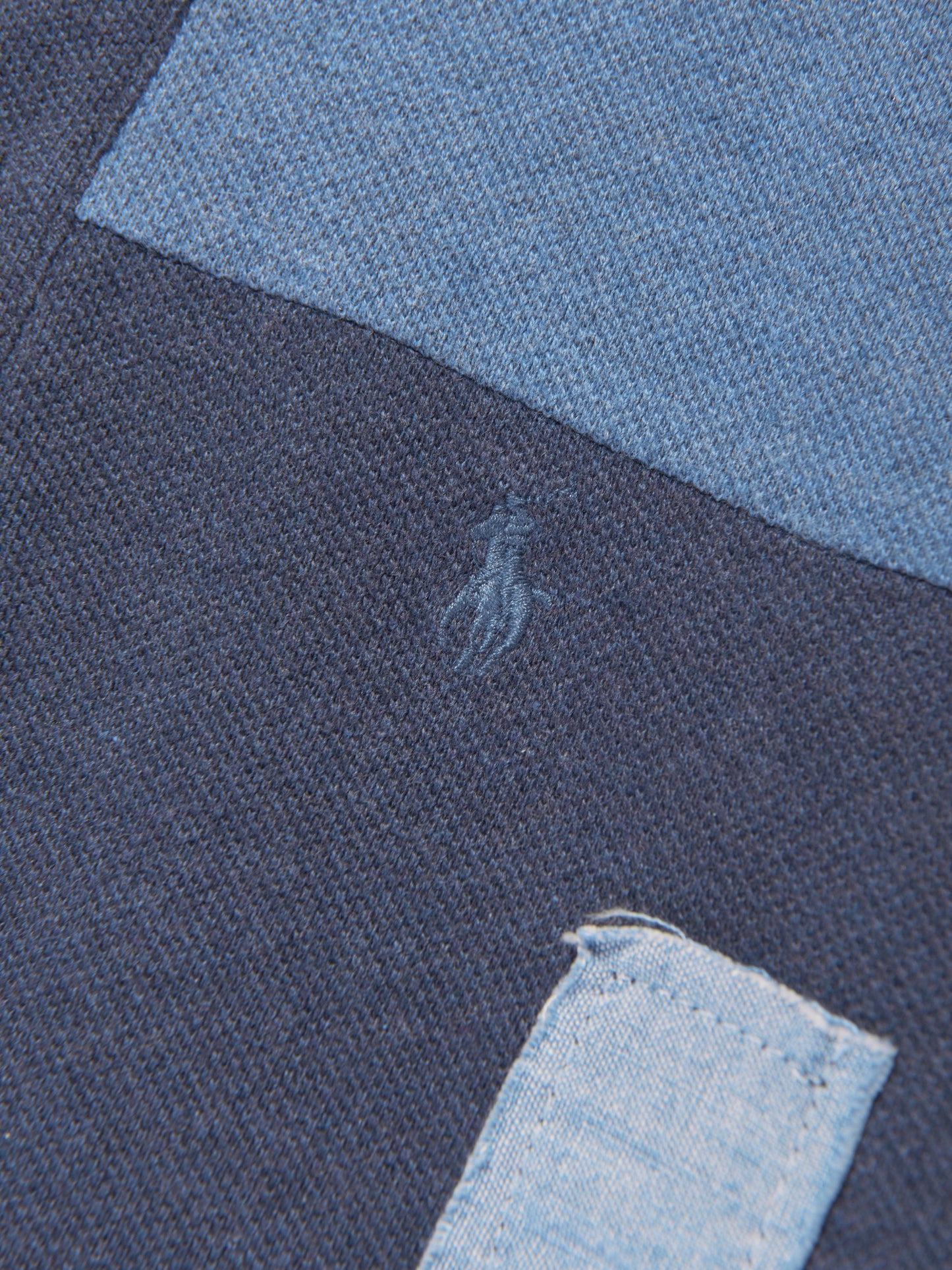 Ralph Lauren 男童蓝色拼布 Polo 衫