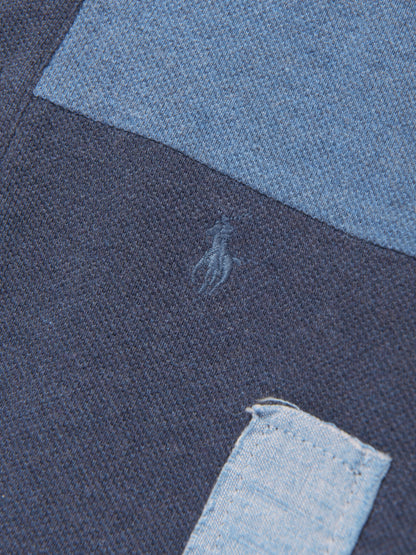 Ralph Lauren 男童蓝色拼布 Polo 衫