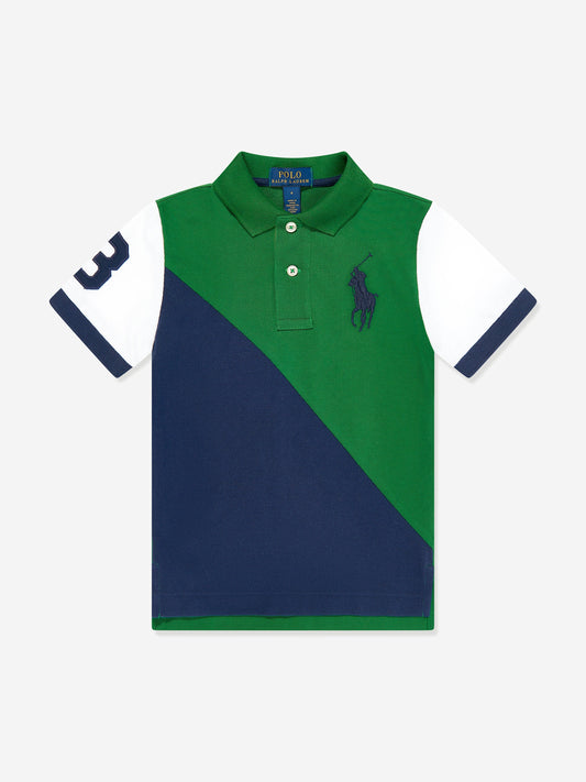 Ralph Lauren 男孩绿色 Polo 衫