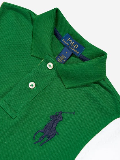 Ralph Lauren 男孩绿色 Polo 衫