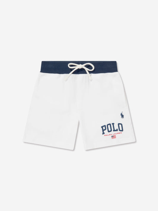 Ralph Lauren 男童白色 Polo 短裤