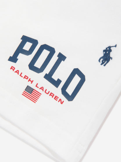 Ralph Lauren 男童白色 Polo 短裤