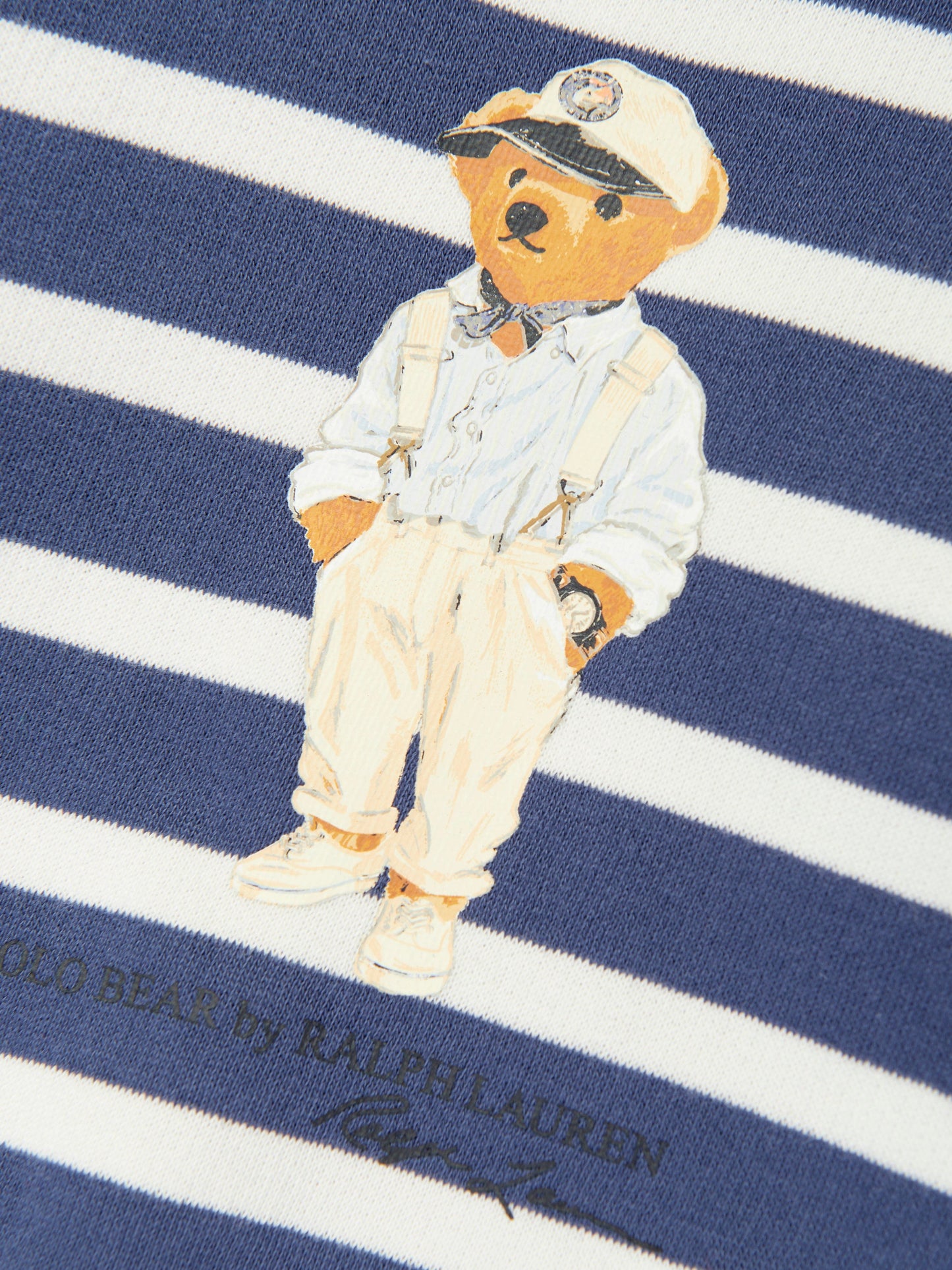 Ralph Lauren 男婴条纹熊运动衫（海军蓝）