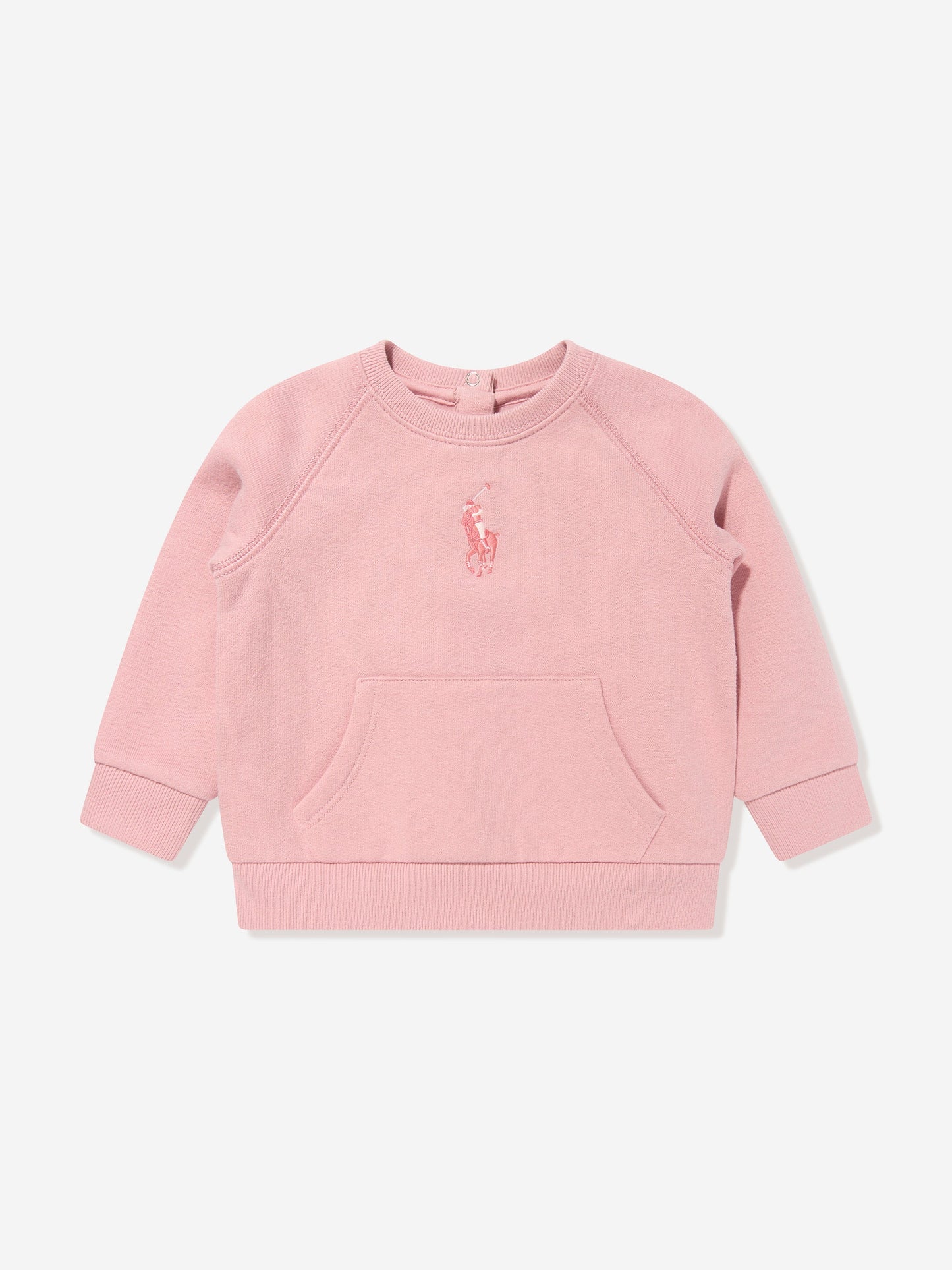 Ralph Lauren 女婴粉色徽标运动服