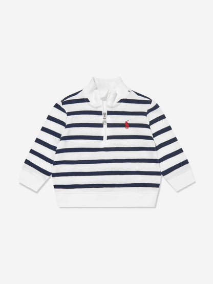 Ralph Lauren 男童条纹短裤套装（白色）