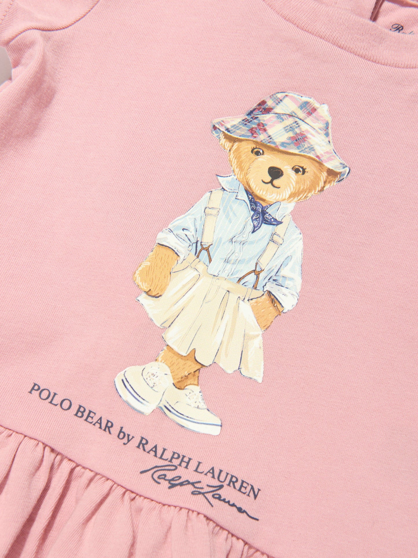 Ralph Lauren 女婴粉色小熊针织连衣裙