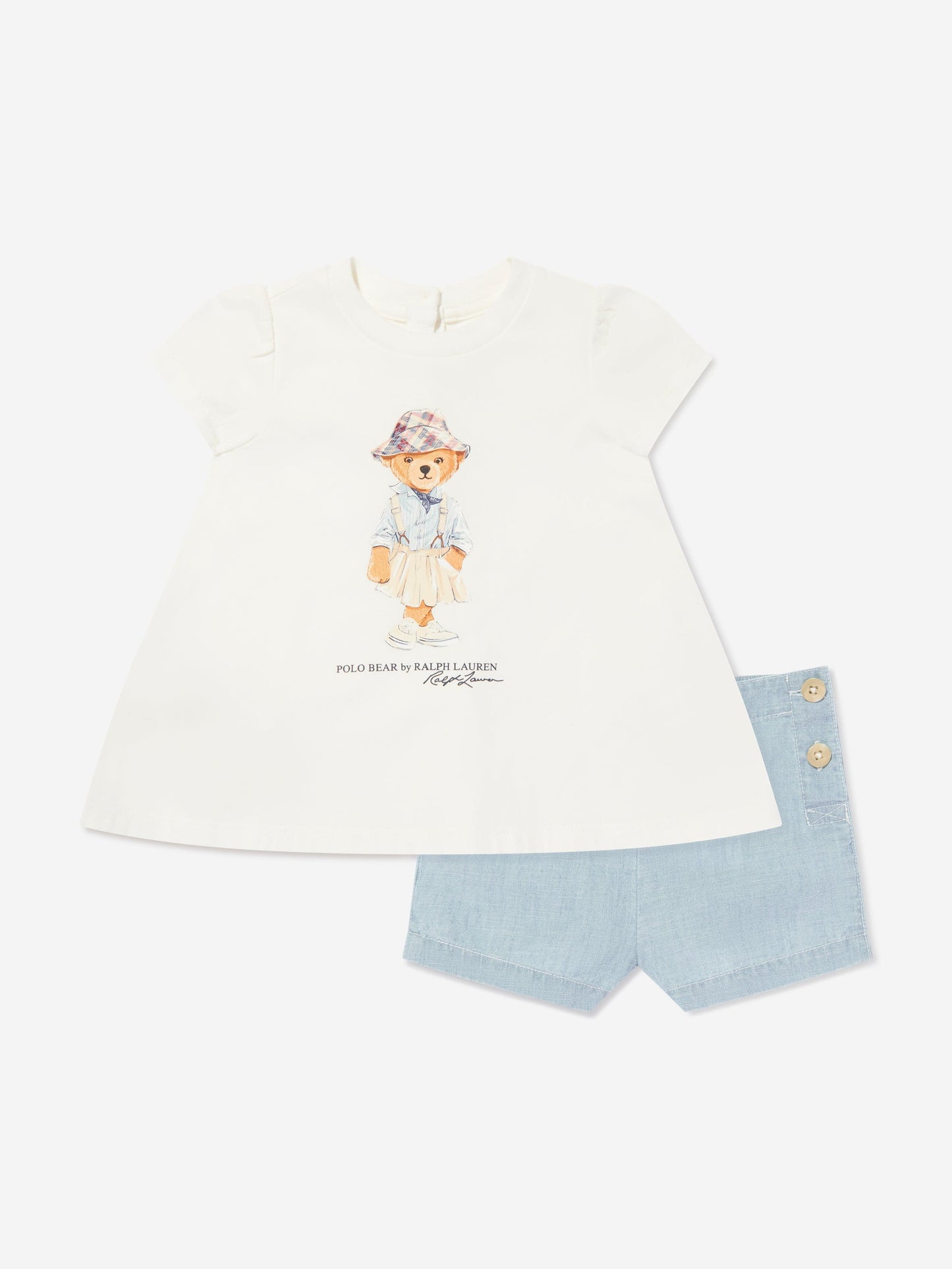 Ralph Lauren 女婴短裤套装（白色）