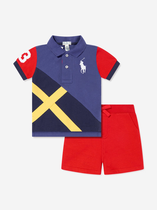 Ralph Lauren 男婴 Polo 衫和短裤套装（多色）