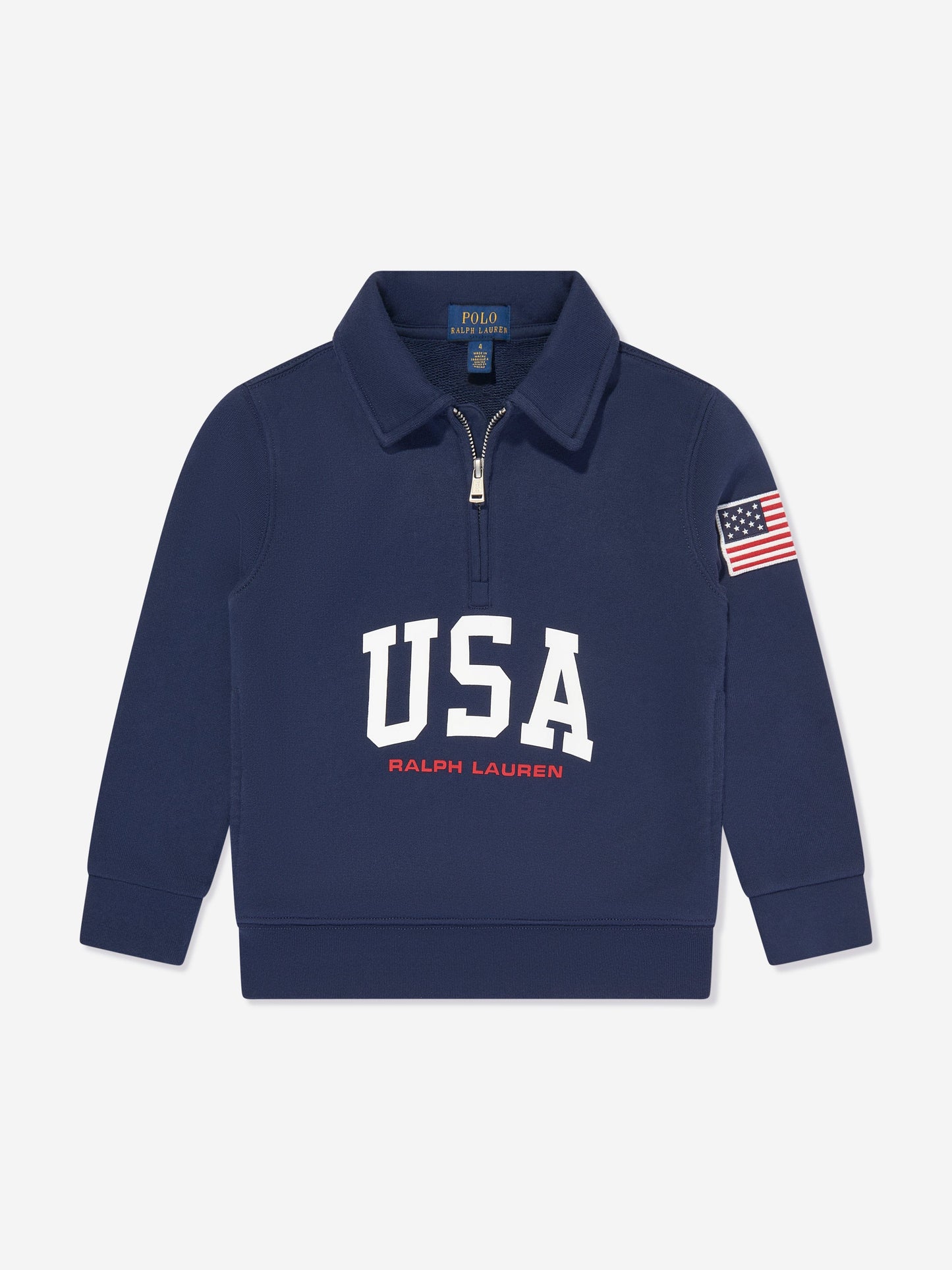 Ralph Lauren 男童半拉链美国运动衫（海军蓝）