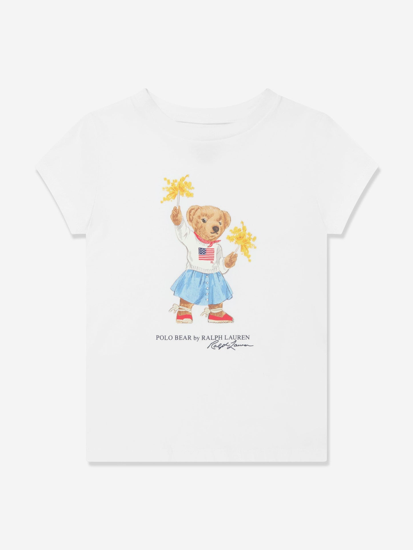 Ralph Lauren 女童白色 Sparkle Bear T 恤