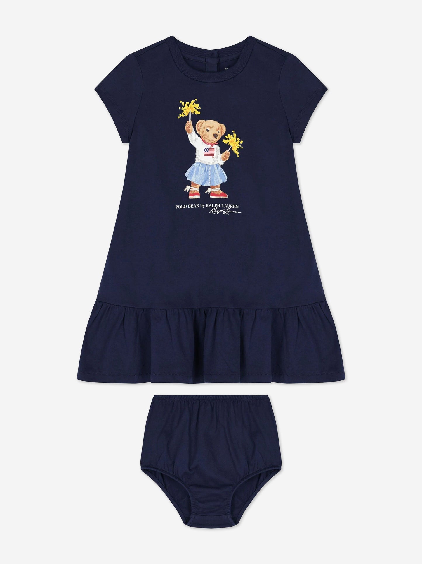 Ralph Lauren 女婴紧身裤套装（海军蓝）