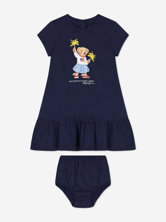 Ralph Lauren 女婴紧身裤套装（海军蓝）
