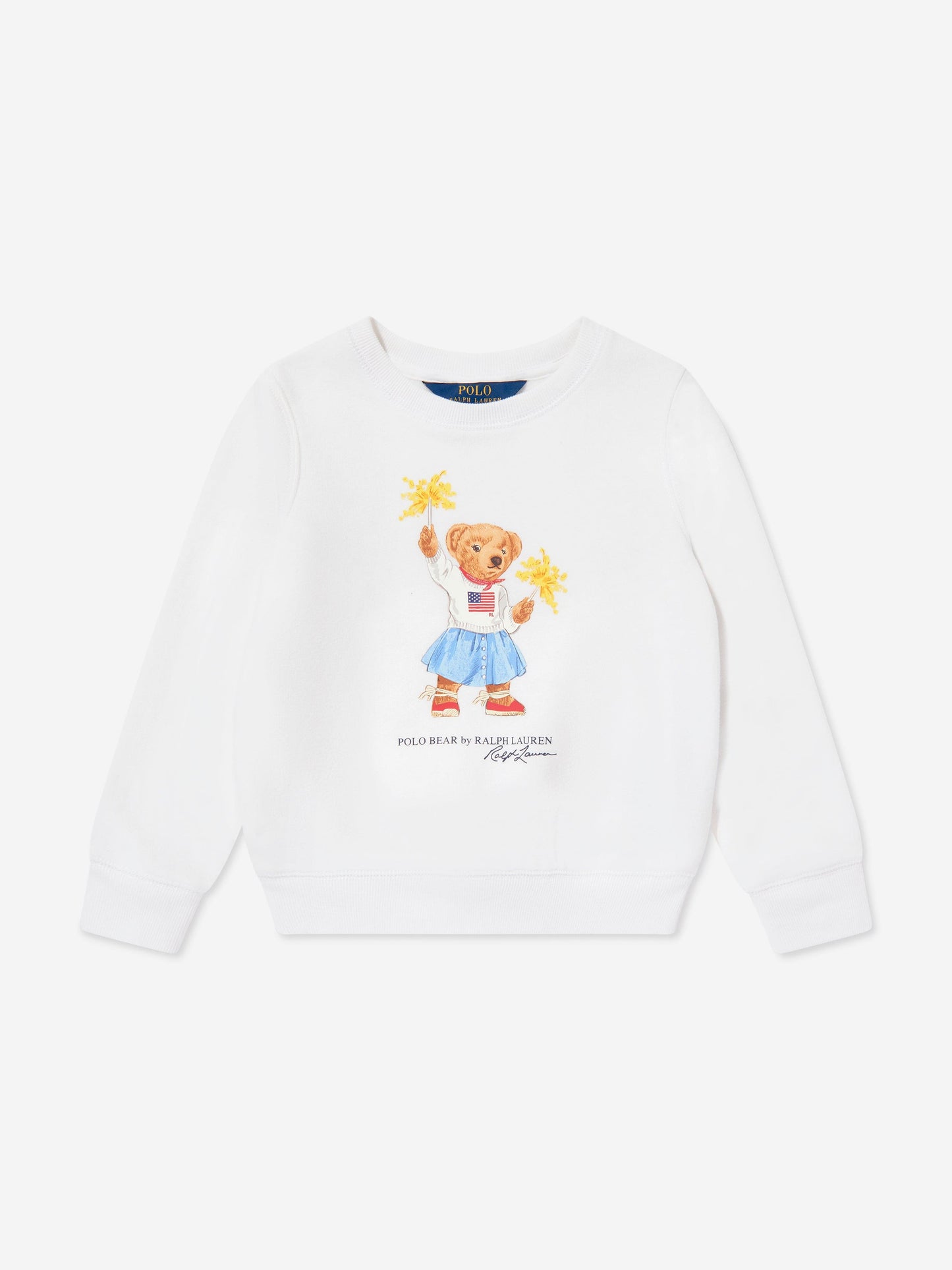 Ralph Lauren 女童白色 Sparkle Bear 运动衫