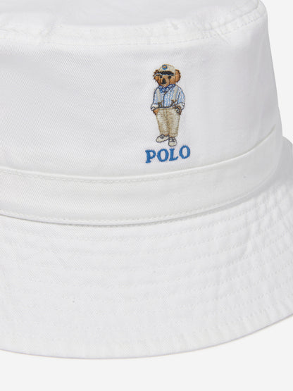 Ralph Lauren 男童白色熊渔夫帽